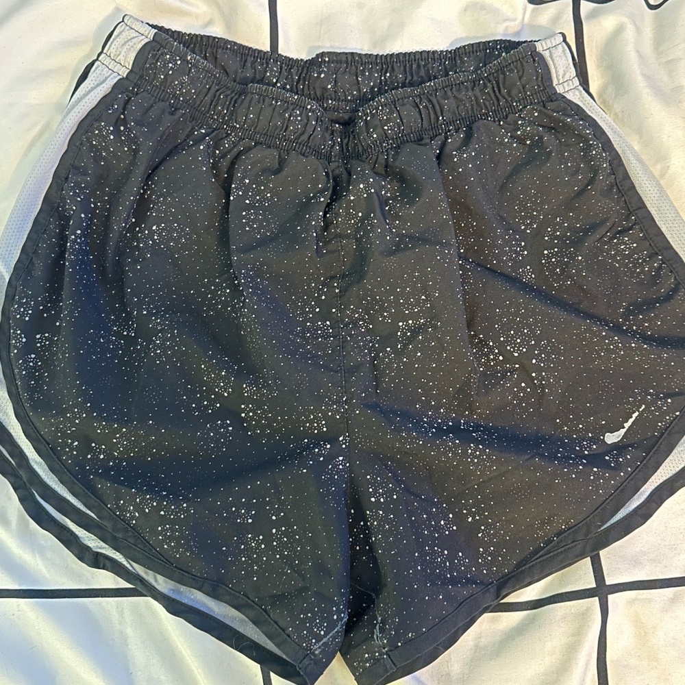 black speckled nike shorts